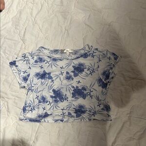 Floral Blue Women's Top